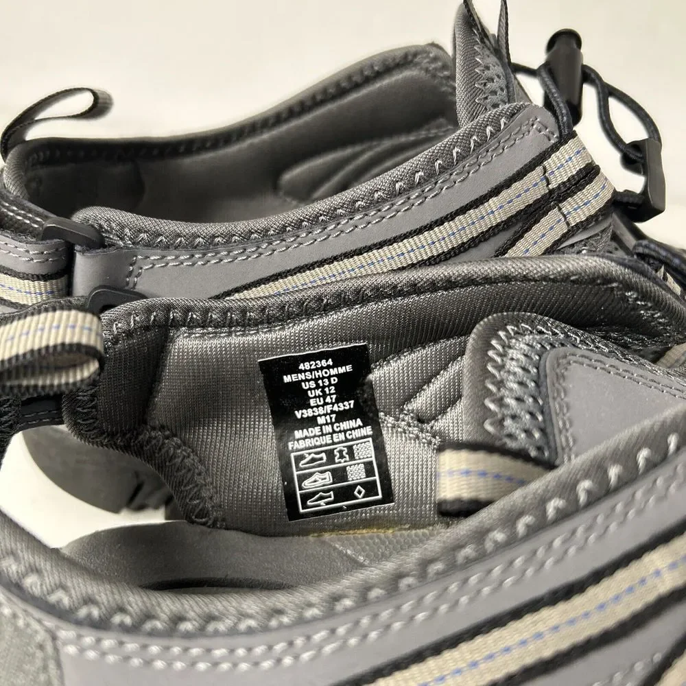 Lands End Mens Loca Water‎ Sports Sandals Gray BlackBungee Lace Up Leather 13D Lands main image 3